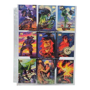Marvel Gold Foil Signature Series Trading Cards 9 Featuring Heroes & Villains
